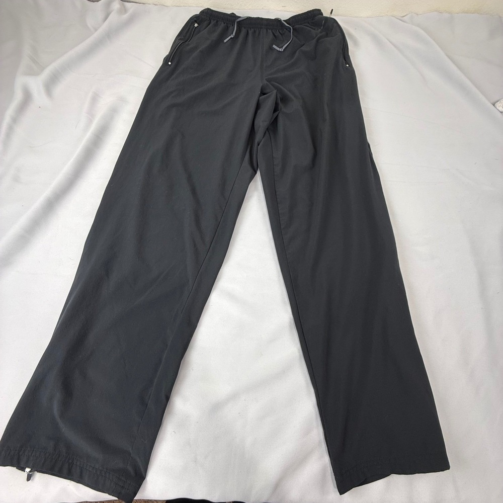 Nike Men's Black Athletic‎ Track Pants Zip Ankle Drawstring Waist Size L